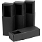Paper Cardboard Boxes, Essential Oil Packing Box, Gift Box, Rectangle, Black, 10.3x5.35x3.6cm, Inner Diameter: 8.5x3.5x3.5cm, Unfold: 22.6x28x0.05cm and 10.3x8.9x0.15cm, 2pcs/set