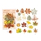 Autumn Leaf Scrapbooking Tool Kits, Including 20Pcs 10 Styles Paper Pads and 20Pcs 20 Styles PET Stickers, for DIY Album Scrapbook, Greeting Card, Goldenrod, 21~50x20~40x0.1~0.3mm, 2pcs/style
