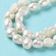 Fili di perle di perle d'acqua dolce coltivate naturali PEAR-Z002-11-4