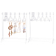 SUPERFINDINGS Acrylic Earring Displays Clear Hanger Earrings Display Stand with 8 Hangers for Jewelry Display Supplies Hanging Earring Show EDIS-FH0001-01-1