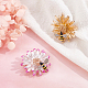 Sunnyclue 2 個 2 色 1.5 インチ ミツバチブローチピン ひまわりピンとブローチ 蜂と花ピン 蜂デイジーブローチ ユニセックス男性女性ピン 安全ピン服 JEWB-SC0001-17-4