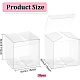 折り畳み式の透明なペットボックス  結婚披露宴のベビーシャワーの荷箱のため  正方形  透明  完成品：8x8x8cm CON-WH0074-72C-2