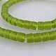 Frosted Lampwork Column Beads Strands LAMP-O004-6x8mm-C01-1