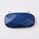 Dyed Faceted Rectangle Natural Howlite Big Pendants G-K065-M-2