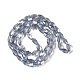Chapelets de perles en verre électroplaqué&nbsp;GLAA-Q101-03B-PL04-2