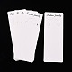 紙キーホルダーディスプレイカード  ワードファッションジュエリーと長方形  ホワイト  12.8x4.8x0.03cm  穴：7mm CDIS-G004-01-2