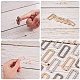 PandaHall Elite 36pcs 3 Colors Assorted Metal Rectangle Buckle Ring Alloy Bag Purse Snap Hook Rings Webbing Belts Buckle for Belt Bags DIY Accessories PALLOY-PH0012-89-3