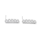 Rectangle Rack Plating Brass Cubic Zirconia Stud Earrings for Women EJEW-K245-15P-1