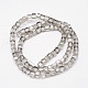 Lustre à facettes cube de perles perles de verre de galvanoplastie plaqués brins EGLA-E041-2mm-PL02-3
