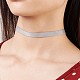 Halsketten aus Veloursleder und Samt NJEW-TA0016-10-5