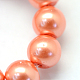 Backen gemalt pearlized Glasperlen runden Perle Stränge HY-Q003-10mm-77-3