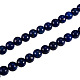 Teintes lapis-lazuli naturel brins de perles rondes G-PH0005-6mm-01-3