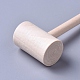 小さな木製のハンマー  カニのロブスターの木槌  フローラルホワイト  157x8mm WOOD-D021-20-3
