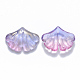 Two Tone Transparent Spray Painted Glass Pendants GLAA-T016-01F-2
