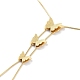 Butterfly Lariat Necklaces NJEW-F318-12G-2
