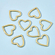 BENECREAT 10Pcs 18K Gold Plated Heart Brass Linking Rings Love Heart Connector for Earring Necklace Jewelry Making KK-BC0004-80-4