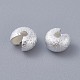 Textured Brass Crimp Beads Covers X-KK-I665-23S-2