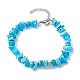 Bracelet en perles de turquoise synthétique BJEW-JB09686-11-1