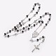 304 Edelstahl Rosenkranz Perlenketten aus rostfreiem NJEW-I205-13BP-1