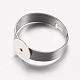 Componentes de anillos de dedo de 201 acero inoxidable ajustables STAS-I097-040P-2