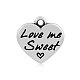 Heart with Word Love Me Sweet 316 Surgical Stainless Steel Pendants STAS-I061-127-1