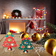 Gorgecraft 2 juegos 2 colores árbol de navidad decoración de exhibición de madera para niños DJEW-GF0001-62-5