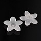 Frosted Acrylic Flower Beads PAB1936Y-10-1