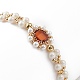 Bracelet en perles de verre et coquillage BJEW-TA00180-02-2