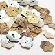 2-Hole Flower Mother of Pearl Buttons SHEL-N033-12-1