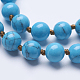 Collane di perline turchese sintetico NJEW-P202-60-A13-2