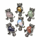 Synthetic & Natural Natural & Synthetic Mixed Stone Big Pendants G-R432-06-1