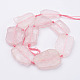 Chapelets de perles en quartz rose naturel G-K206-11-2