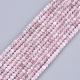 Fili di perline quarzo roso  naturale  G-S354-52-1