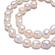 Hebras de perlas keshi de perlas barrocas naturales X-PEAR-S012-68-4