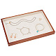 Plateaux de présentation de bijoux en bois peints à la bombe rectangle FIND-WH0152-187A-1