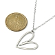 304 collier pendentif en acier inoxydable pour femme NJEW-JN04387-02-3