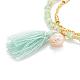 Glass Beads Bracelets BJEW-P256-C09-3