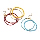 Pulseras con cuentas elásticas de vidrio y conjuntos de pulseras de cordón trenzado de algodón BJEW-JB05401-1