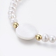 Natural Freshwater Pearl Beaded Bracelets BJEW-JB05123-02-3