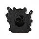 かごの中の子犬 エナメルピン  バックパックの服のための電気泳動の黒い合金の創造的なバッジ  ペルー  29x30x2mm  ピン：1.2mm JEWB-I019-17EB-3