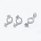 925 Sterling Silver Pendant Bails and Ear Stud Components Sets STER-O025-26P-1