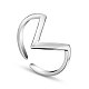 SHEGRACE Chic Rhodium Plated 925 Sterling Silver Cuff Rings JR156A-1