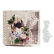 炭素鋼カッティングダイステンシル  DIYスクラップブッキング/フォトアルバム用  装飾的なエンボス印刷紙のカード  マットプラチナカラー  14.3x7x0.08cm DIY-H106-09-3