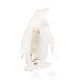 ペンギンラペルピン  鉄のピンが付いている透明な樹脂ブローチ  ステンレス鋼色  透明  50x22x8.8mm JEWB-C009-42-1