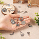 PandaHall Jewelry 72Pcs 12 Style Tibetan Style Alloy Chandelier Components Links TIBE-PJ0001-01-8