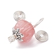 Cherry Quartz Glass Pumpkin Pendants PALLOY-JF02377-3