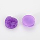 Brass Ear Studs Settings and Druzy Resin Cabochons DIY-X0211-4