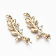 Brass Micro Pave Clear Cubic Zirconia Peg Bails Links KK-R117-014-NF-1