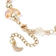 Bracelet en perles de verre lune et étoile avec 304 fermoirs en acier inoxydable BJEW-JB09958-4