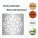 GORGECRAFT 6.3 Inch Reusable Mandala Stencils Chakra Symbol Stencil Yoga Meditation Stainless Steel Decoration Templates Journal Tool for Painting on Wood Wall DIY-WH0238-085-6